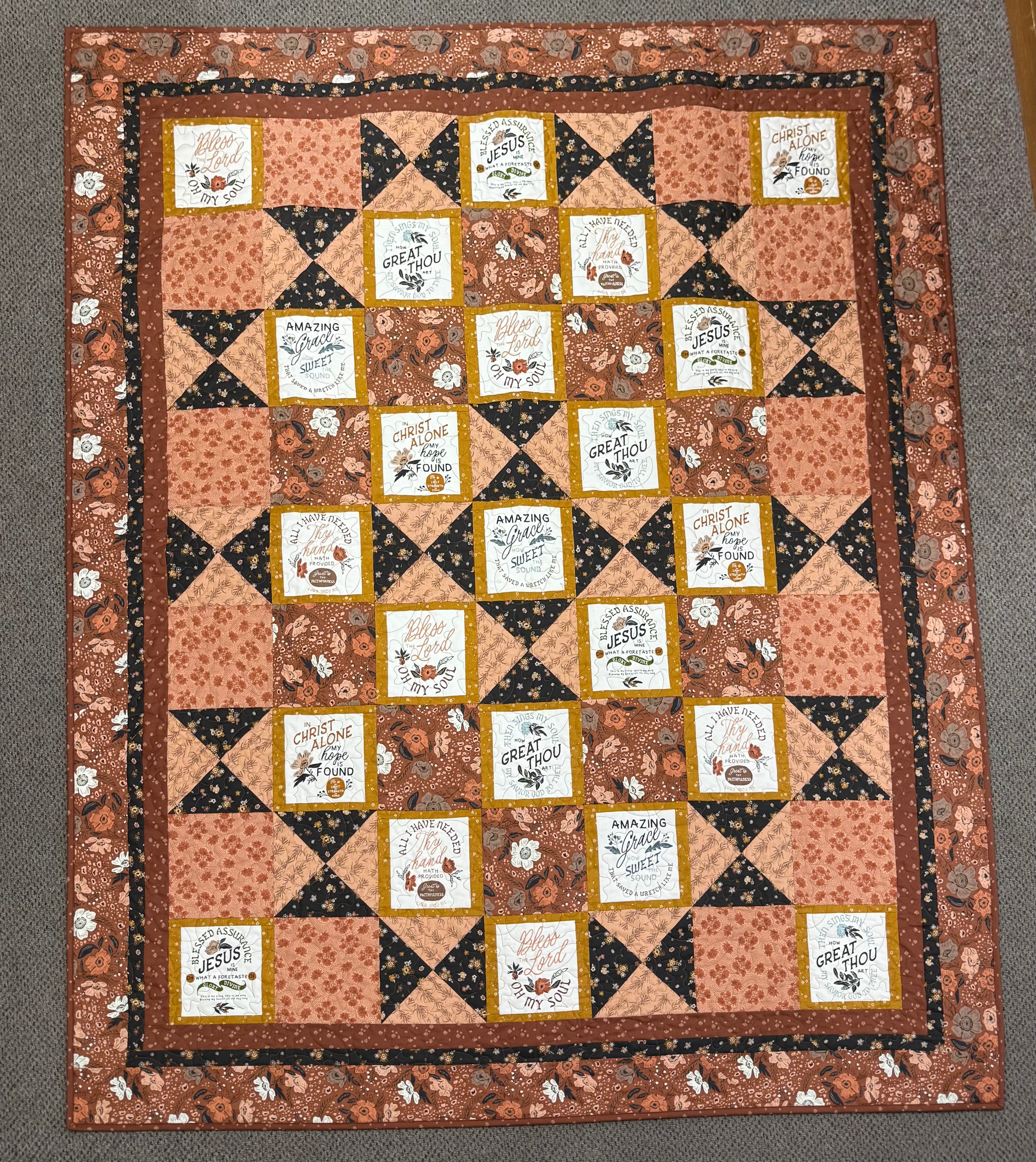 Flourish Monograms Quilt Kit - 57 x 70