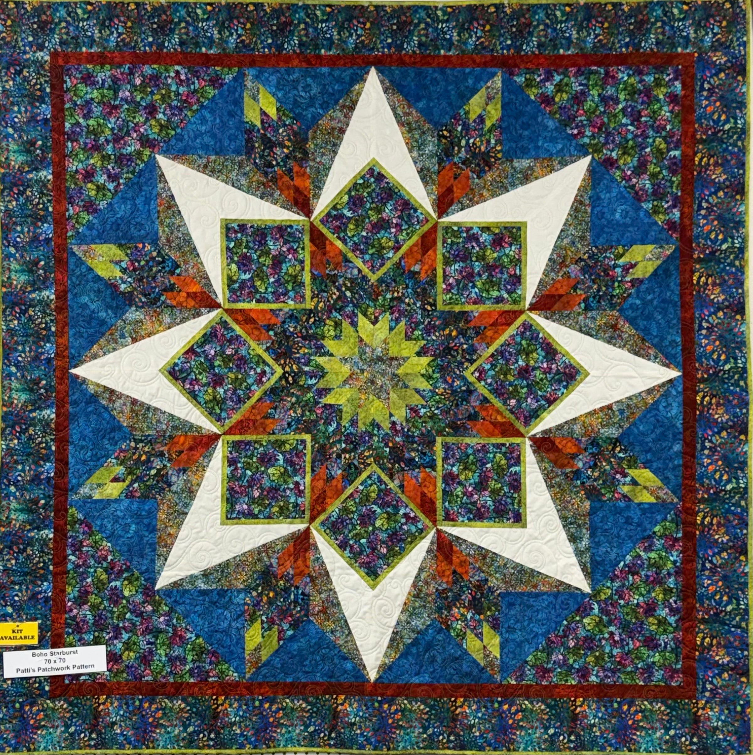 Boho Starburst Quilt Kit - 70 x 70