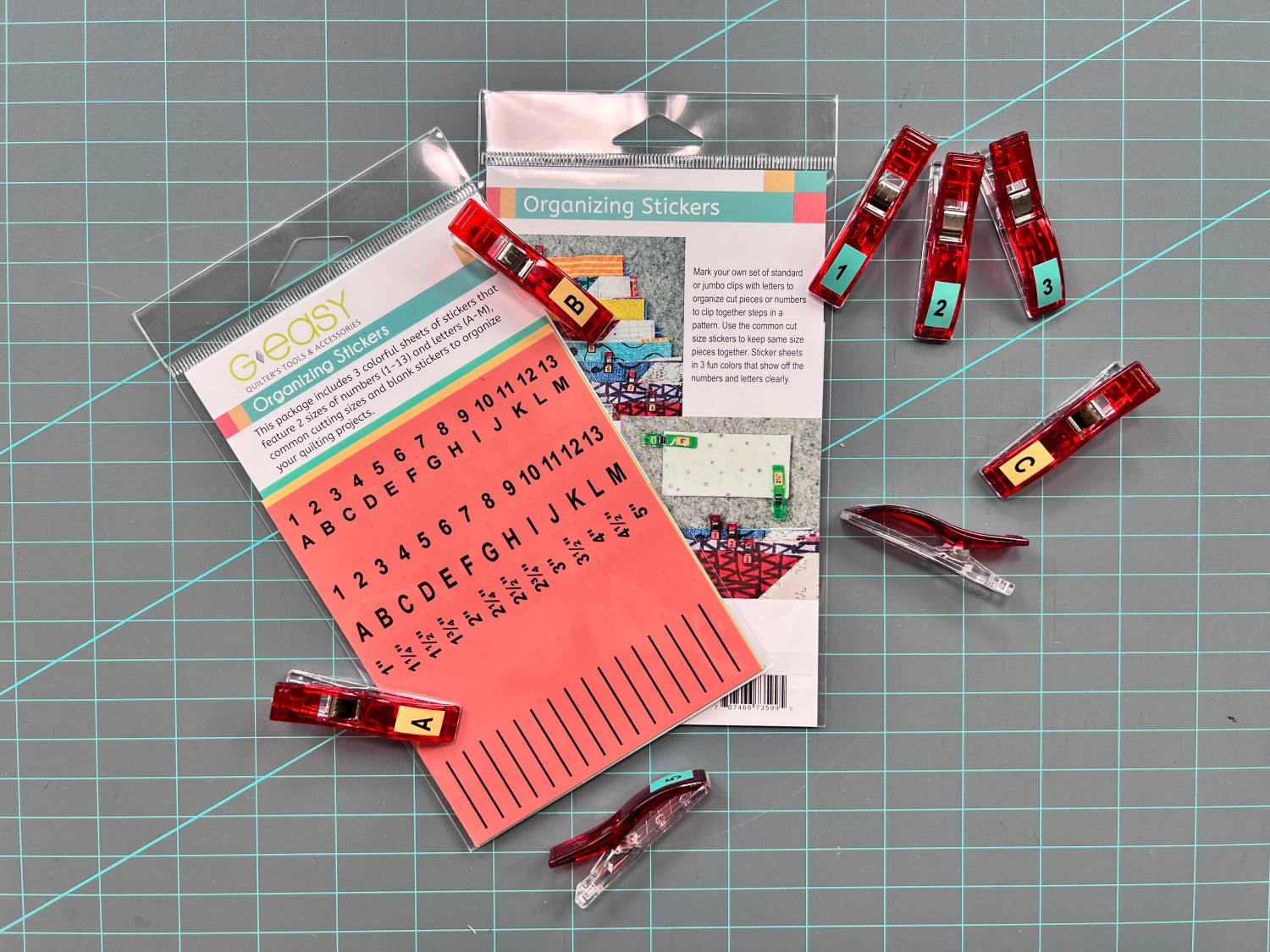 GEasy Organizing Stickers - 3sheets of 2 sizes