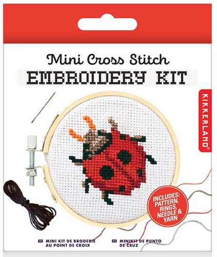 Mini Cross Stitch Embroidery Kit- Lady Bug
