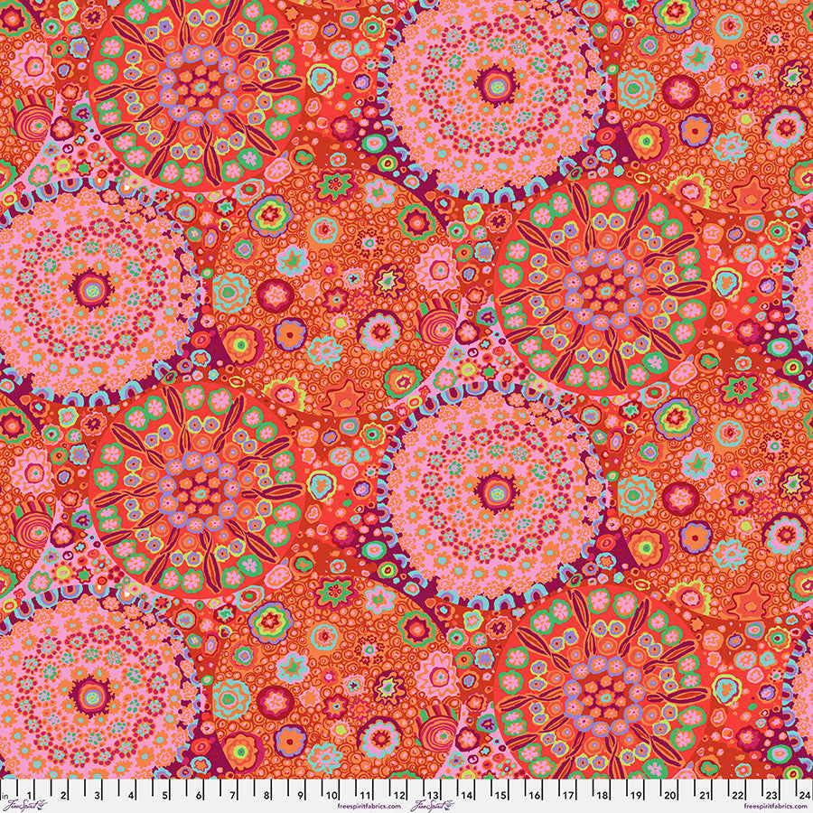 Kaffe Collective - Classics - Millefiori - Tomato - Red orange - lg floral circ