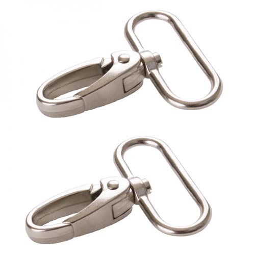 Swivel Hooks - Nickel - 2 - 1.5 inch swivel hooks byAnnie.com