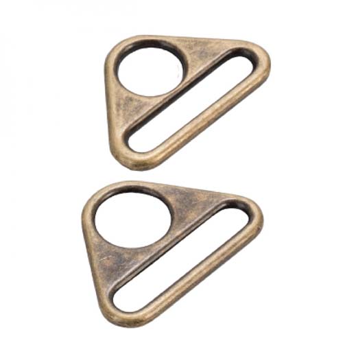 Triangle Rings - Antique Brass  - 2 - 1.5 inch triangle rings byAnnie.com