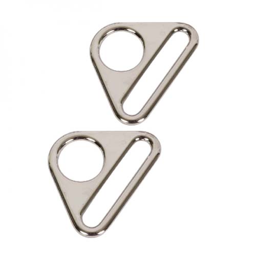 Triangle Rings - Nickel  - 2 - 1.5 inch triangle rings byAnnie.com