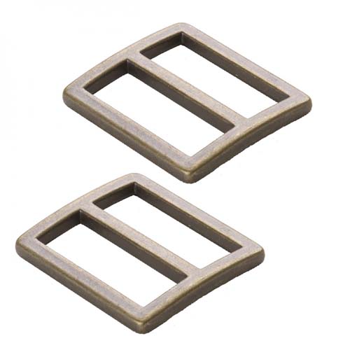 Widemouth Slider - Antique Brass - 2 - 1 inch flat widemouth sliders byAnnie.com
