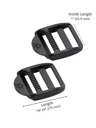 Strap Adjuster - Black - 2 - 1 inch  strap adjusters byAnnie.com