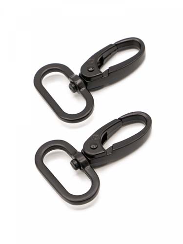 Swivel Hooks - Black Metal  - 2 - 1 inch swivel hooks byAnnie.com