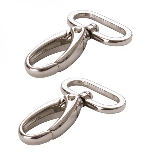 Swivel Hooks - Nickel -  - 2 - 1 inch swivel hooks byAnnie.com