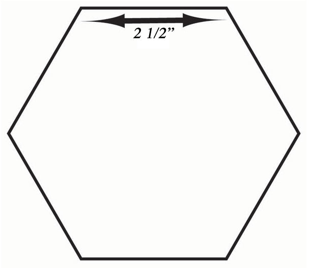 Paper Pieces 2.5" Hexagon -150 Pieces - large pack
