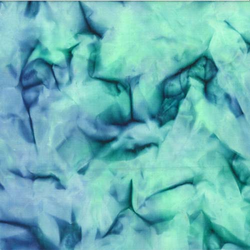 Bali Mottles - Sea Glass - darker green and blue on light green
