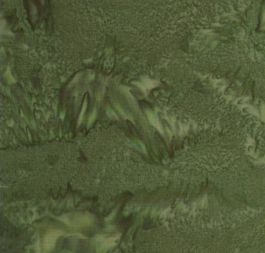 HFM - 1895 Batik - Bali Watercolors - Oregano - dark green