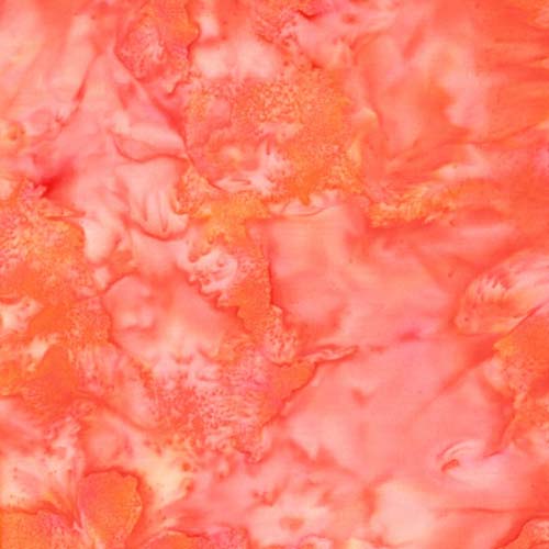 HFM - 1895 Batik - Bali Watercolors - July - bright orange with pink