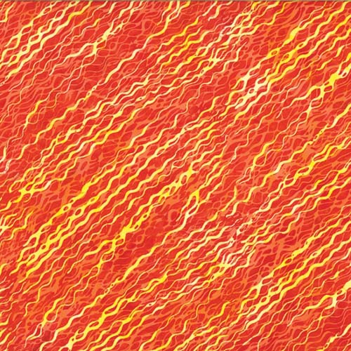 Bali Batik - Fiber, Fire. Oranges, yellow & a touch of red
