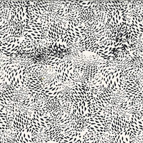 Bali Batik - Pine Cone - chalkblack on white