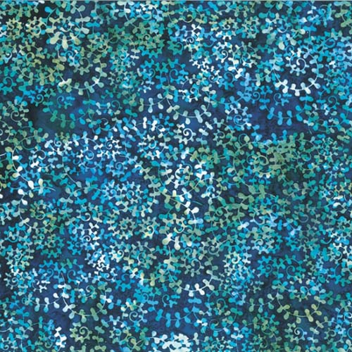 Bali Batik - Scroll - Marine,blues & greens
