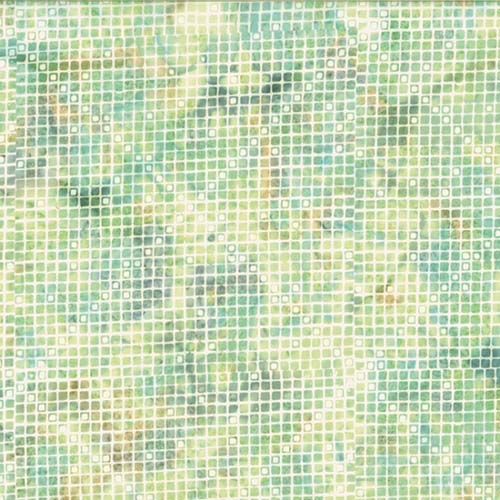 Bali Batik - Cross Grid - Neon, minty green