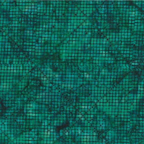 Bali Batik - Cross Grid - deep emerald