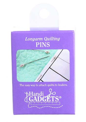 Longarm Quilting Pins - The easy way to attach quilts to leaders from Handi Gadg