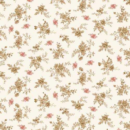 108" Wide Back - Sunwashed Romance - Cream- Ditsy Floral - Kim Diehl