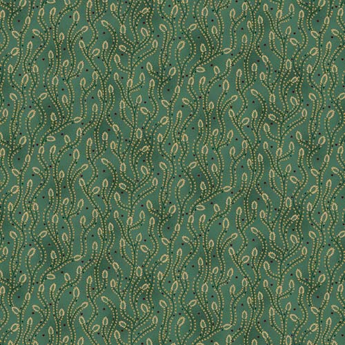 Scrap Basket Favorites - Trianle Vines - Turquoise - vines & buds - Kim Diehl