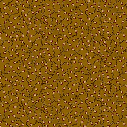 Scrap Basket Favorites - Briar Bramble - Gold - vines on gold - Kim Diehl