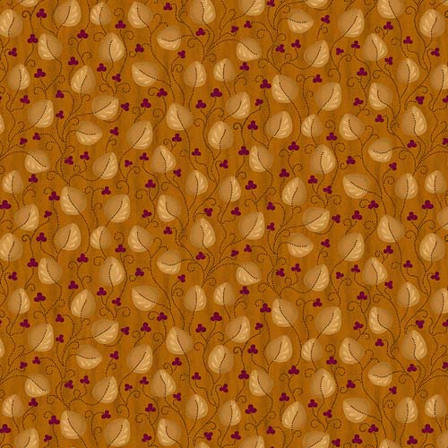 Scrap Basket Favorites - Meandering Leaves - Orange - Kim Diehl