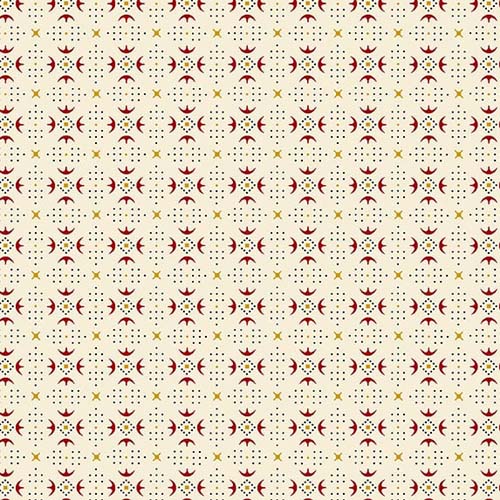 Buttercream & Brickle Bits - Chicken Tracks - Red & gold geometric - Kim Diehl
