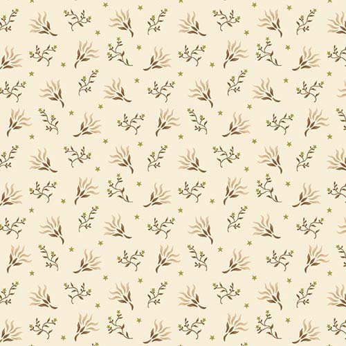 Buttercream & Brickle Bits - Stars & Sprigs - green stars w/floral - Kim Diehl