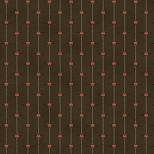 Chocolate Covered Cherries - Striped Heart Blossoms - Chocolate - pink on brown