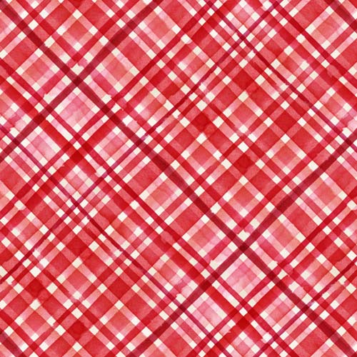 It's the Holidays - Candy Cane Plaid - Red - red & white bias plaid