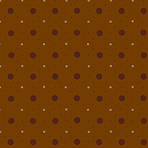 Chocolate Covered Cherries - Dots - Chestnut - Dk red and tan dots on brown