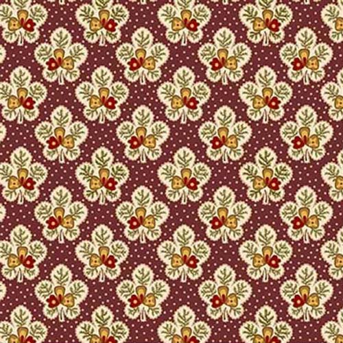 Love Struck - Leafy Blossoms - Plum - cream floral on purple - Kim Diehl