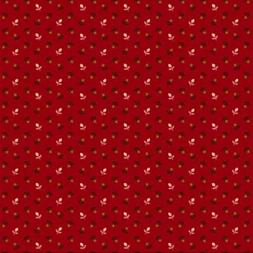 Love Struck - Tulip Toss - Red - cream & red tulips on red - Kim Diehl