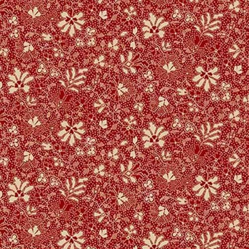 Love Struck - Clover Patch - Red - Cream floral on red - Kim Diehl