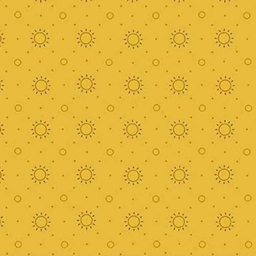 Love Struck - Marmalade - Yellow - suns & dots on yellow - Kim Diehl