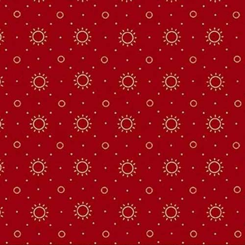 Love Struck - Marmalade - Red - suns & dots on red - Kim Diehl