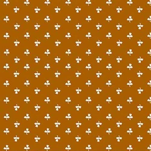 Love Struck - Potted Tulips -Orange - cream tulip ditsy on rust - Kim Diehl