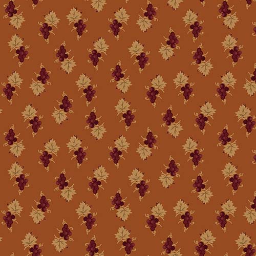 Scraps of Kindness - Grape Clusters - Orange - grapes on rust by Kim Diehl