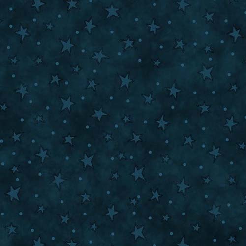 Starry Basics - Indigo - lighter blue stars on dark blue- (Hat on a Cat)
