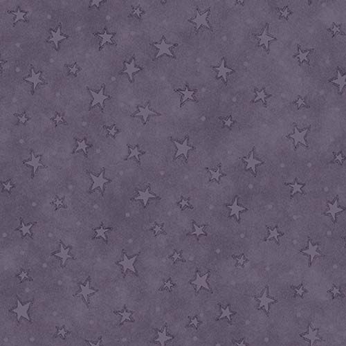 Starry Basics - Muted Purple - lighter purple stars on purple- (Hat on a Cat)