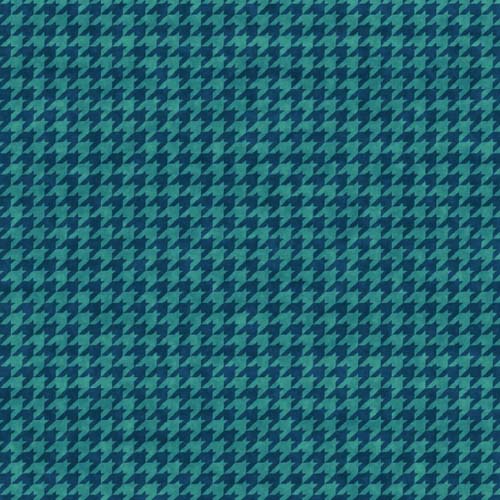 Houndstooth Basics - Teal - houndstooth check in teal - (Hat on a Cat)