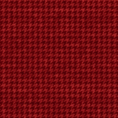 Houndstooth Basics - Red - Red houndstooth check - (Hat on a cat)