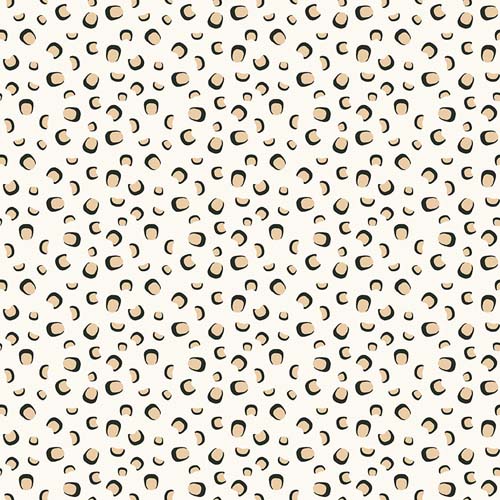 Into the Jungle - Leopard Skin - Cream - peach & black leopard spots on cream