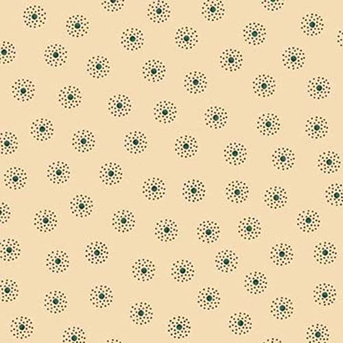 Right as Rain - Polka Dot Clusters - Cream - black/teal dots on cream - Kim Dieh