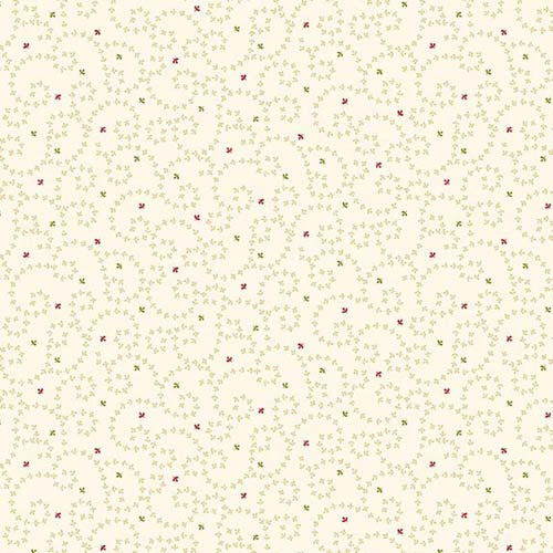 Baubles & Balsam - Winter Vines - Cream - vines w/ red&green on cream-Kim Diehl
