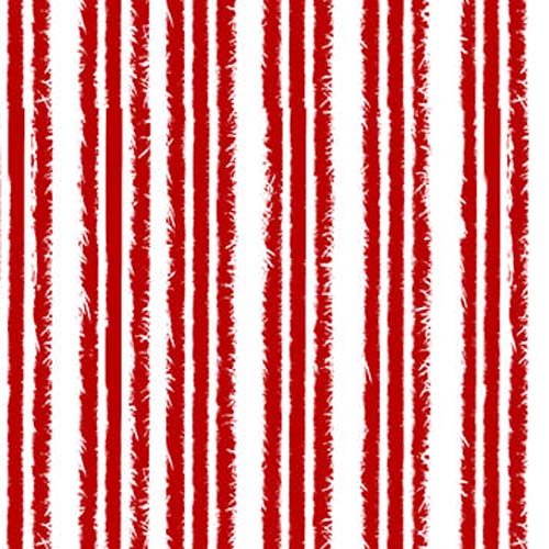 Snow Crew Flannel - Stripe - Red/White - red & white fuzzy stripes