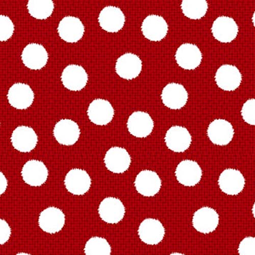 Snow Crew Flannel - Fuzzy Dots - Red - white fuzzy dots on red