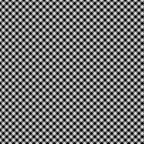 Flannel - Bee Humble - Small Bias Check - Black/Gray - small gingham check