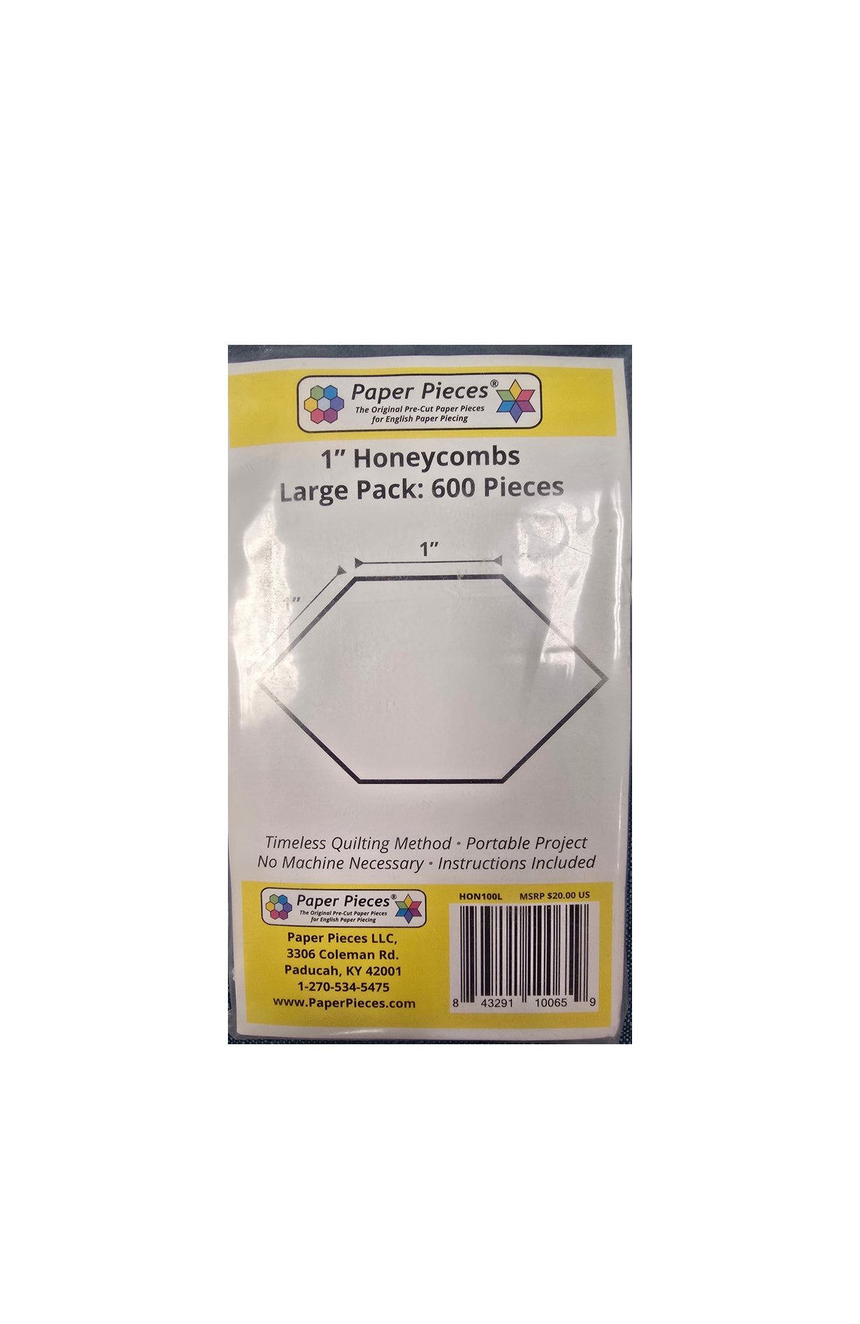 Paper Pieces 1" Honeycomb - 600 pieces