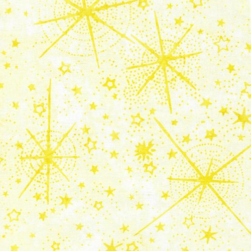 Batik - Twilight Glow - StarNight - Parchment - stars on pale yellow